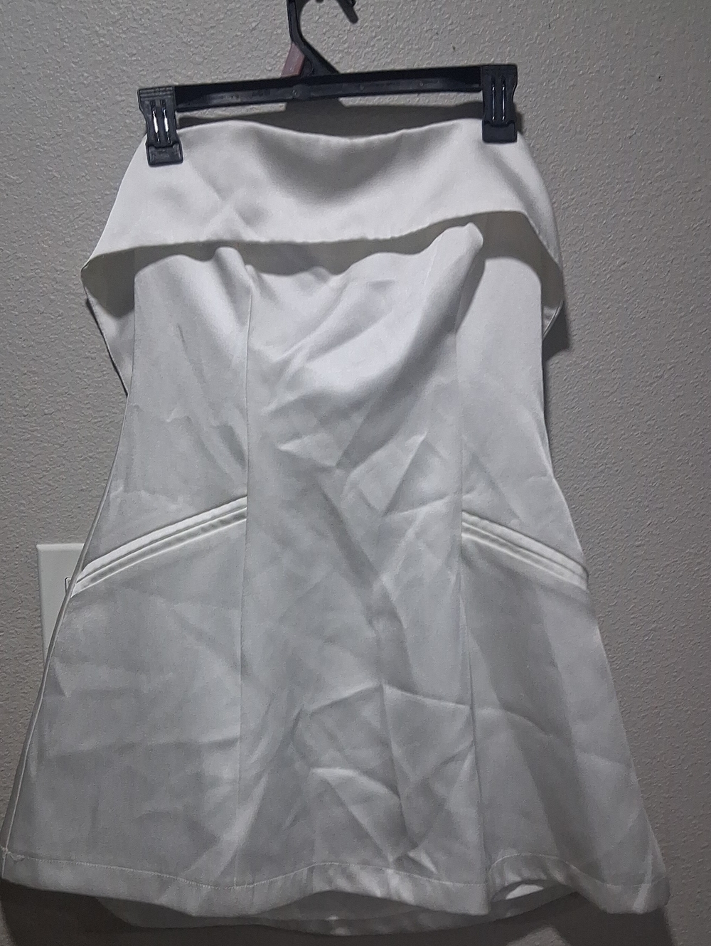 MARBLE White Strapless Fit-and-Flare Dress